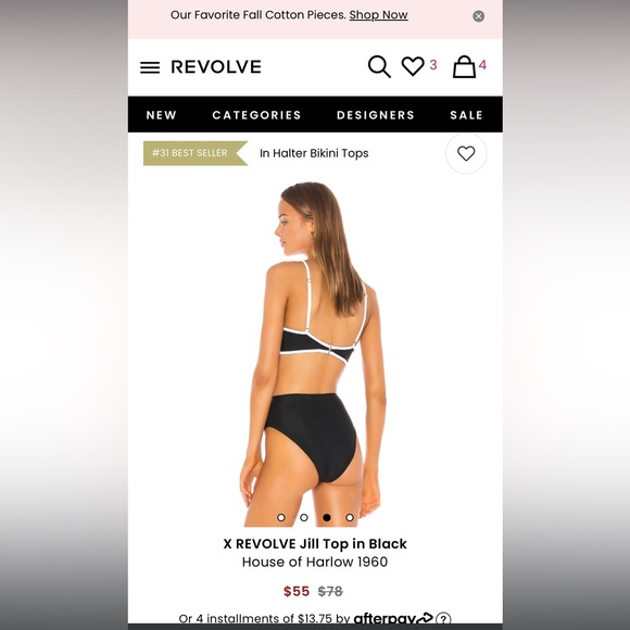 House of Harlow 1960 x REVOLVE Jill Top and High Waist Bottoms Bikini Black - Picture 6 of 9